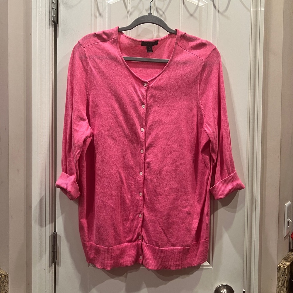 Chaps Pink Women's Cardigan Sweater Sz 1x